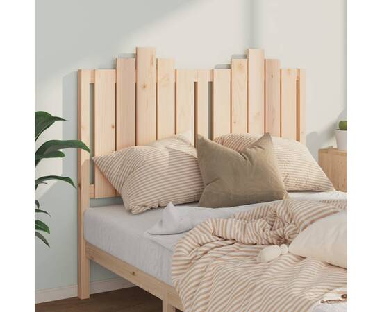 Tăblie de pat, 126x4x110 cm, lemn masiv de pin, 3 image