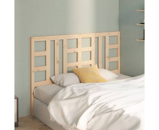 Tăblie de pat, 141x4x100 cm, lemn masiv de pin, 3 image