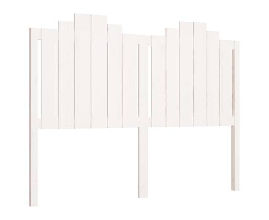 Tăblie de pat, alb, 141x4x110 cm, lemn masiv de pin, 2 image