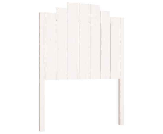 Tăblie de pat, alb, 81x4x110 cm, lemn masiv de pin, 2 image