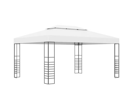 Pavilion cu șir de lumini, alb, 4x3x2,7 m, 2 image