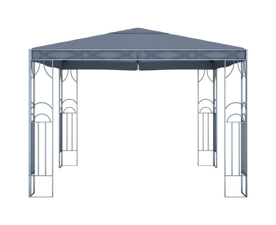 Pavilion cu șir de lumini led, antracit, 300x300cm, 3 image