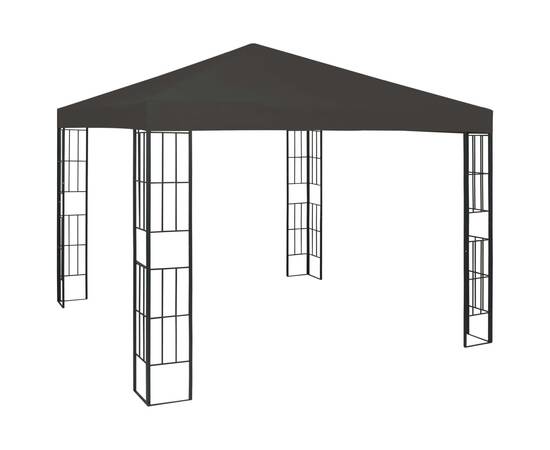 Pavilion cu șir de lumini led, antracit, 3x3 m, 2 image