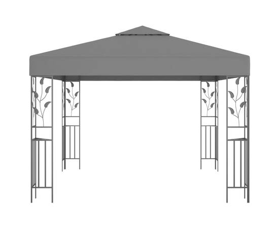 Pavilion cu șir de lumini led, antracit, 3x3 m, 3 image