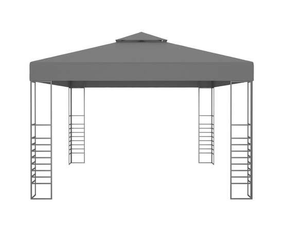 Pavilion cu șir de lumini led, antracit, 3x4 m, 4 image