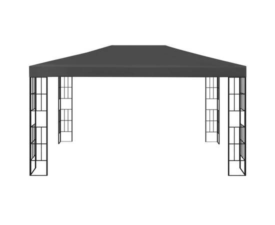 Pavilion cu șir de lumini led, antracit, 3x4 m, 4 image