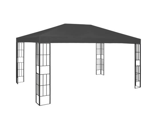 Pavilion cu șir de lumini led, antracit, 3x4 m, 2 image