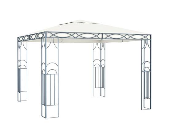 Pavilion cu șir de lumini led, crem, 300x300 cm, 2 image