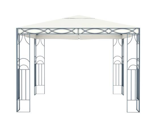 Pavilion cu șir de lumini led, crem, 300x300 cm, 3 image