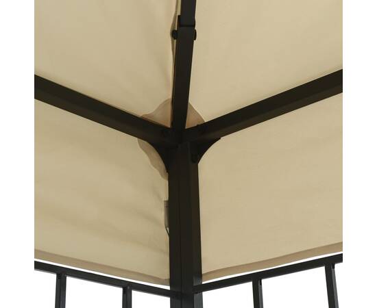 Pavilion cu șir de lumini led, crem, 3x3 m, 6 image