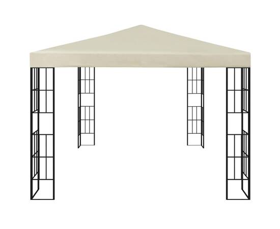 Pavilion cu șir de lumini led, crem, 3x4 m, 3 image