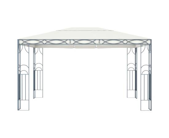 Pavilion cu șir de lumini led, crem, 400x300 cm, 3 image