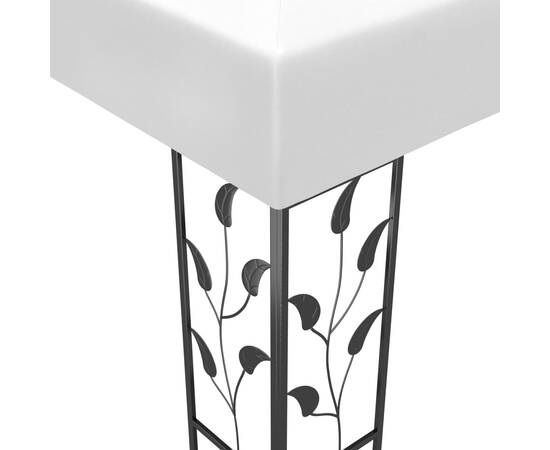 Pavilion cu șiruri de lumini led, alb, 3x3m, 4 image