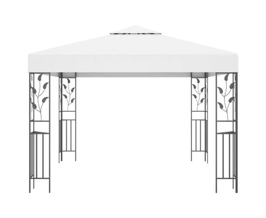Pavilion cu șiruri de lumini led, alb, 3x3m, 3 image