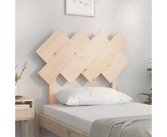 Tăblie de pat, 92x3x81 cm, lemn masiv de pin, 3 image