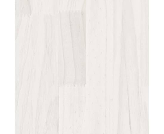 Cadru pat 5ft king size, alb, 150x200 cm, lemn masiv, 5 image