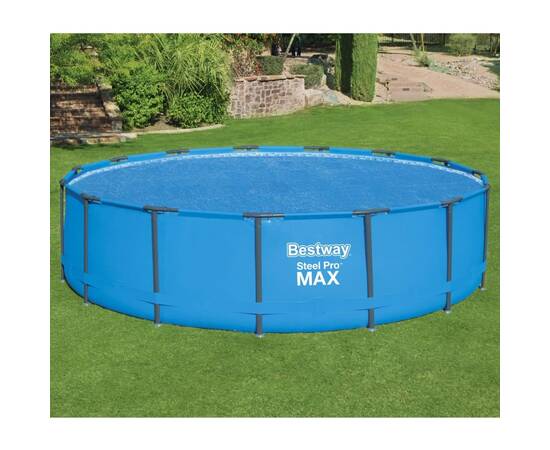 Bestway prelată solară de piscină flowclear, albastru, 462 cm, rotundă, 4 image