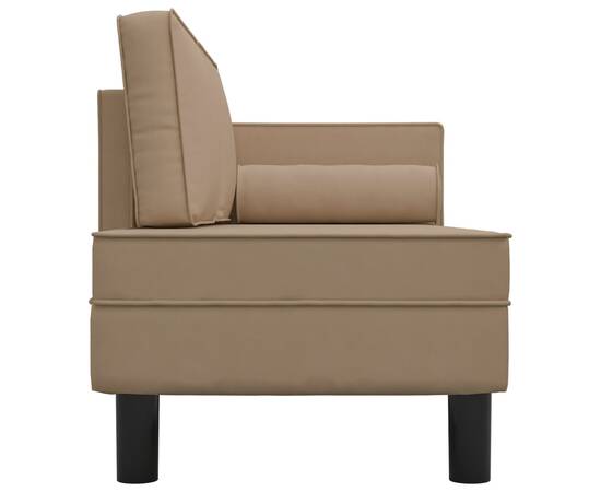 Canapea cu 2 locuri, cappuccino, piele ecologică, 4 image