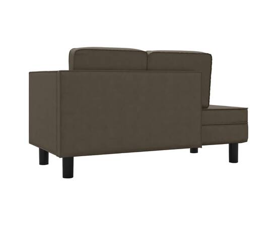 Canapea cu 2 locuri, gri, piele ecologică, 5 image