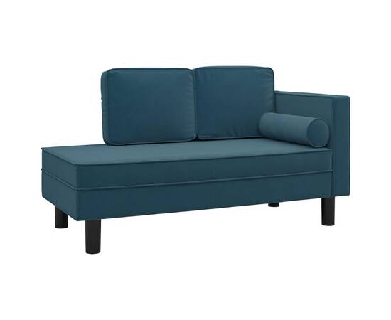 Canapea extensibilă cu 2 locuri, albastru, catifea, 2 image