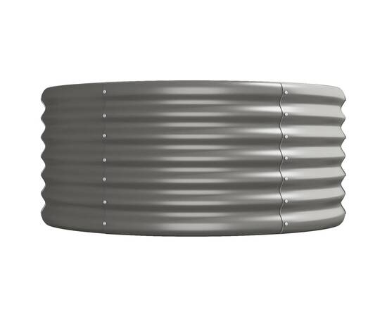 Jardinieră grădină gri 224x80x36 cm oțel vopsit electrostatic, 4 image