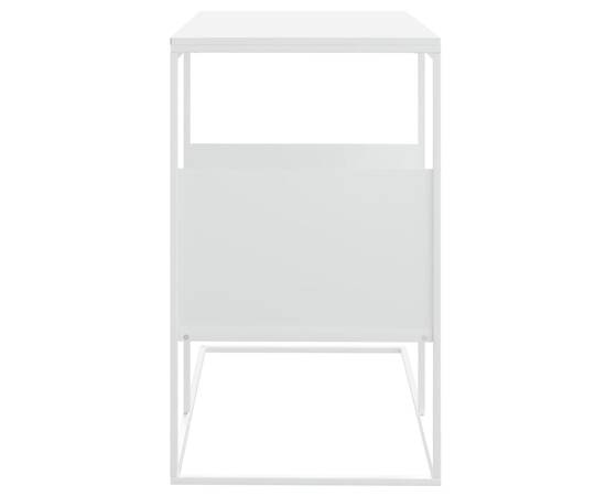 Masă laterală, alb, 55x36x59,5 cm, lemn compozit, 4 image