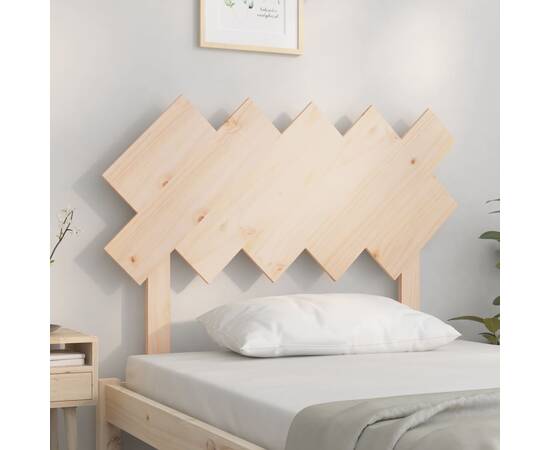 Tăblie de pat, 104x3x80,5 cm, lemn masiv de pin, 3 image