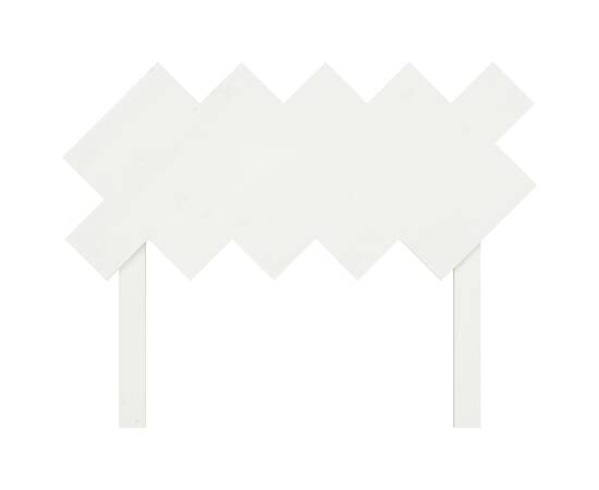 Tăblie de pat, alb, 104x3x80,5 cm, lemn masiv de pin, 4 image