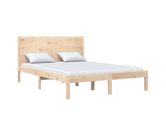 Cadru de pat, 160x200 cm, lemn masiv de pin, 3 image