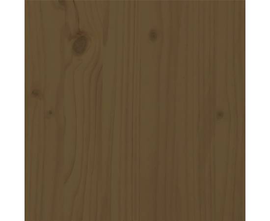 Cadru de pat, maro miere, 200x200 cm, lemn masiv de pin, 5 image