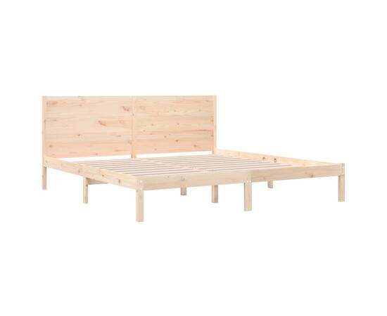 Cadru de pat super king 6ft, 180x200 cm, lemn masiv, 4 image