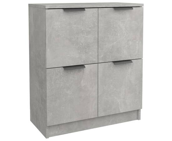 Servante, 2 buc., gri beton, 60x30x70 cm, lemn prelucrat, 3 image