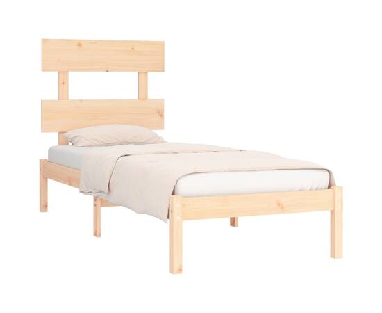 Cadru de pat, 90x200 cm, lemn masiv, 3 image