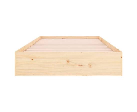 Cadru de pat, 100x200 cm, lemn masiv, 5 image