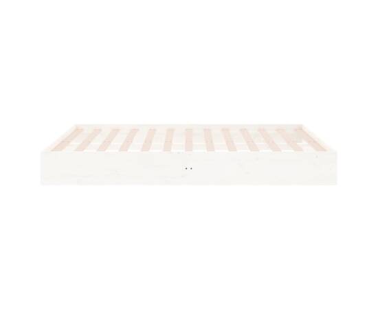 Cadru de pat super king 6ft, alb, 180x200 cm, lemn masiv, 6 image