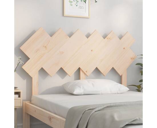 Tăblie de pat, 132x3x81 cm, lemn masiv de pin, 3 image