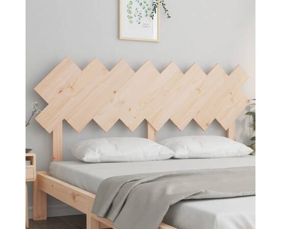 Tăblie de pat, 159,5x3x80,5 cm, lemn masiv de pin, 3 image