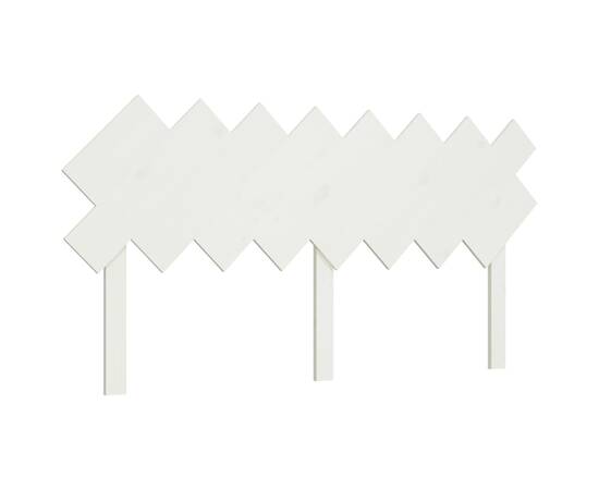 Tăblie de pat, alb, 159,5x3x80,5 cm, lemn masiv de pin, 2 image