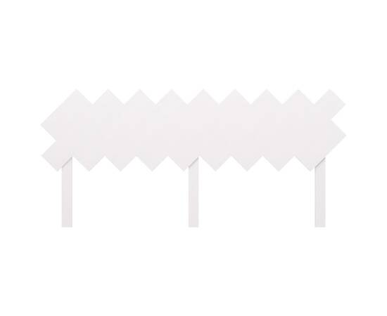 Tăblie de pat, alb, 178x3x80,5 cm, lemn masiv de pin, 4 image