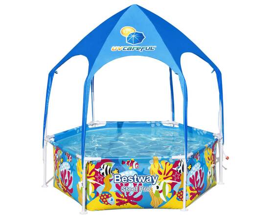 Bestway piscină supraterană copii steel pro, protecție uv, 183x51 cm, 2 image