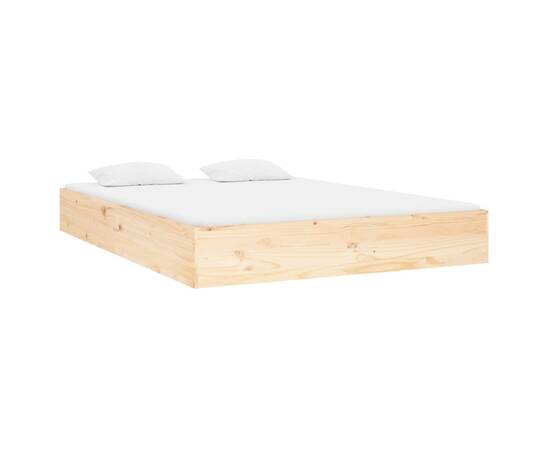 Cadru de pat small double 4ft, 120x190 cm, lemn masiv, 3 image