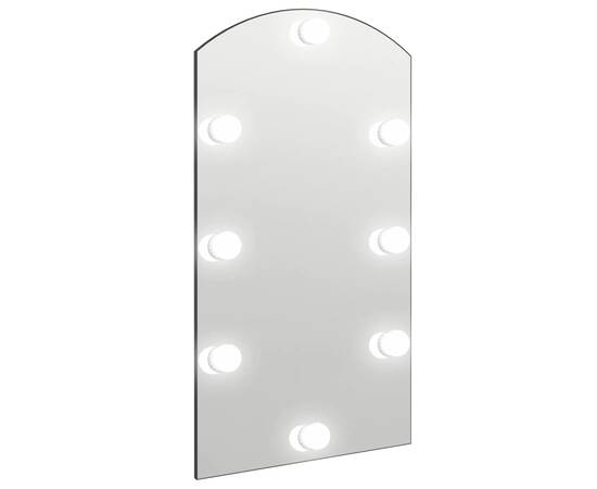 Oglindă cu lumini led, arcadă, 90x45 cm, sticlă, 2 image