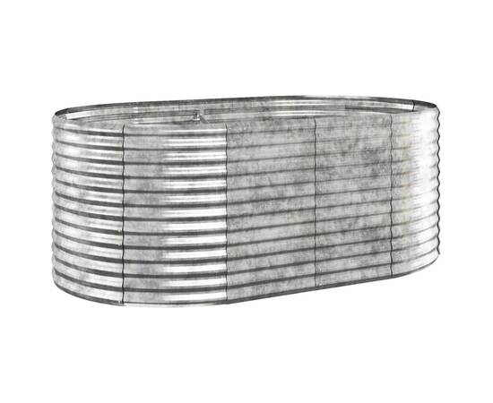 Jardinieră, argintiu, 175x100x68 cm, oțel vopsit electrostatic, 2 image