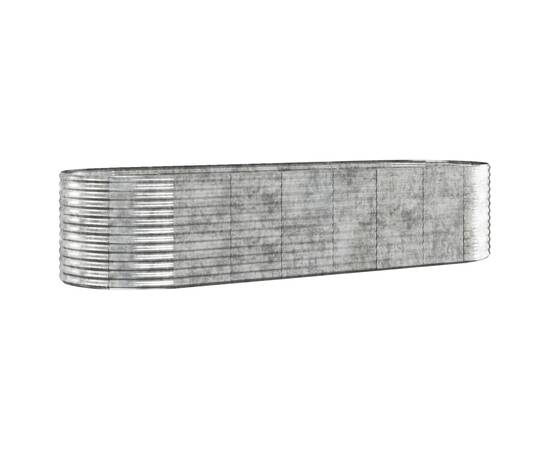 Jardinieră, argintiu, 322x100x68 cm, oțel vopsit electrostatic, 2 image