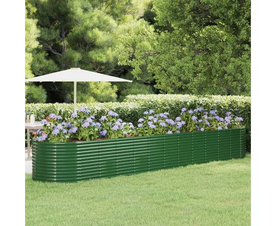 Jardinieră grădină verde 507x100x68cm oțel vopsit electrostatic