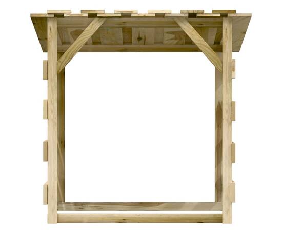 Pergole cu acoperiș, 2 buc., 100x90x100 cm, lemn de pin tratat, 4 image