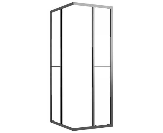 Cabină de duș, negru, 90x70x180 cm, esg semi-mată, 4 image