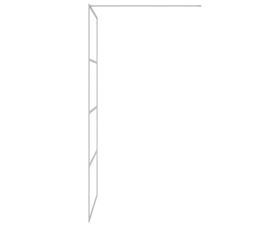 Paravan duș walk-in argintiu 100x195 cm sticlă esg transparentă, 4 image