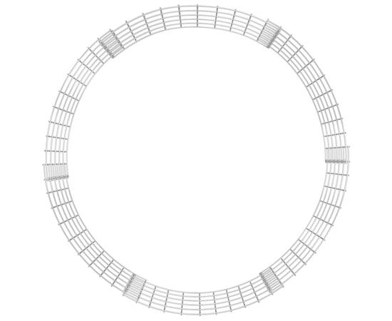 Strat înălțat gabion, Ø100x50 cm, oțel galvanizat, circular, 4 image