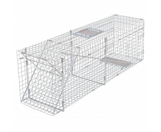 Cușcă capcană  galvanizată pentru animale 100 cm, 3 image